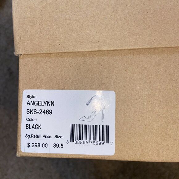 Joie Angelynn Black Suede Ankle Strap Wrap Tassel High Heels Size 9.5 - Picture 10 of 11